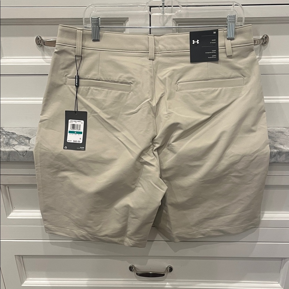 Under Armour Men's Beige Flat Front Shorts